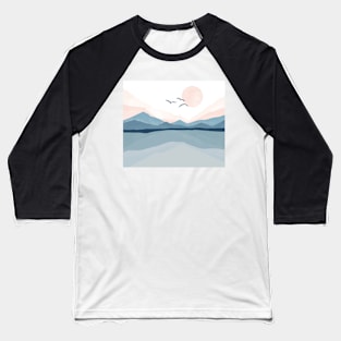 Winter mountain landscape poster Baseball T-Shirt